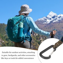 Paracord Keychain Carabiners, 11″ D Anti-Loss & Camouflage-Fitting for (Outdoor)