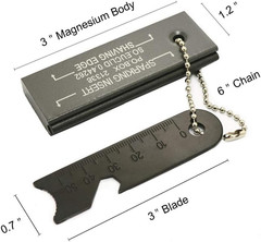 Magnesium Flint Fire Starter, Survival Fire Blocks with Striker for Camping/Hiki