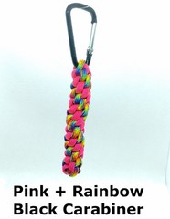 Paracord Keychain Fob – 550 Paracord w/ Carabiner Clip
