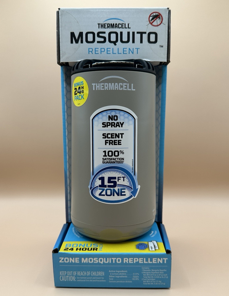 Thermacell Mosquito Repellent Device 15ft Zone Scent Free No Spray 24hr Pack