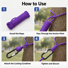 4mm Paracord Braided – Climbing Rope Emergency Rope Survival Accessories Rescue Rope