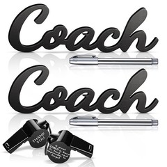 Maitys 6 Pcs 2026 Coach Gifts Football Coach Wood Sign, Thank You Stainless S…