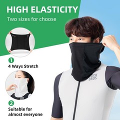 ROCKBROS Neck Gaiter, UPF 50+ Cooling Face Cover, UV Protection Free, Black