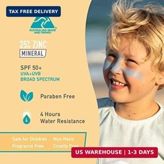 Sun Zapper Zinc Oxide Mineral Sunscreen Stick – SPF 50+ Water Resistant – 4-Pack