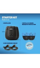Thermacell E-ZoneGuard Patio Rechargeable Mosquito Repellent 2-Pack 20ft 24hr