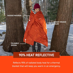 Survive Outdoors Longer 90% Heat Reflective Emergency Blanket – Polyethylene Res