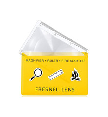 Firestarter Emergency Survival Credit Card Size Fresnel Lens w/ Protective Case