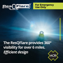 Resqflare Electronic Distress E-Flare and Flag, USCG Approved for Pyrotechnic F