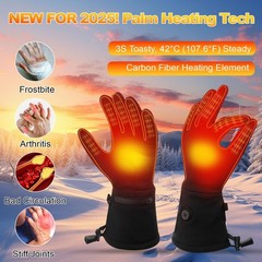 Quidnunc Heated For Men Rechargeable Liner Gloves7.4V 2200Mah Battery