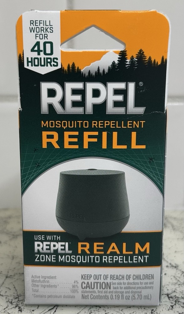 Repel Realm Mosquito Repellent Refill 40 Hour Unscented New In Box