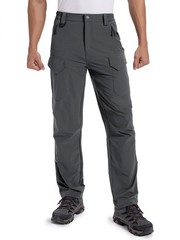 Moosehill Hiking Pants Men Vents: Cargo Lightweight 34W x 32L, Dark Grey