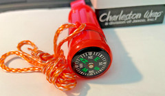 Charleston Wrap Survival 5 In 1 Gadget Whistle Compass Lanyard Container Mirror