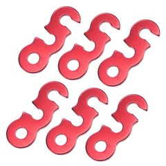 MECCANIXITY Aluminum Rope Tensioner, 8mm Dia. 3 Hole Straight Tent Cord Red