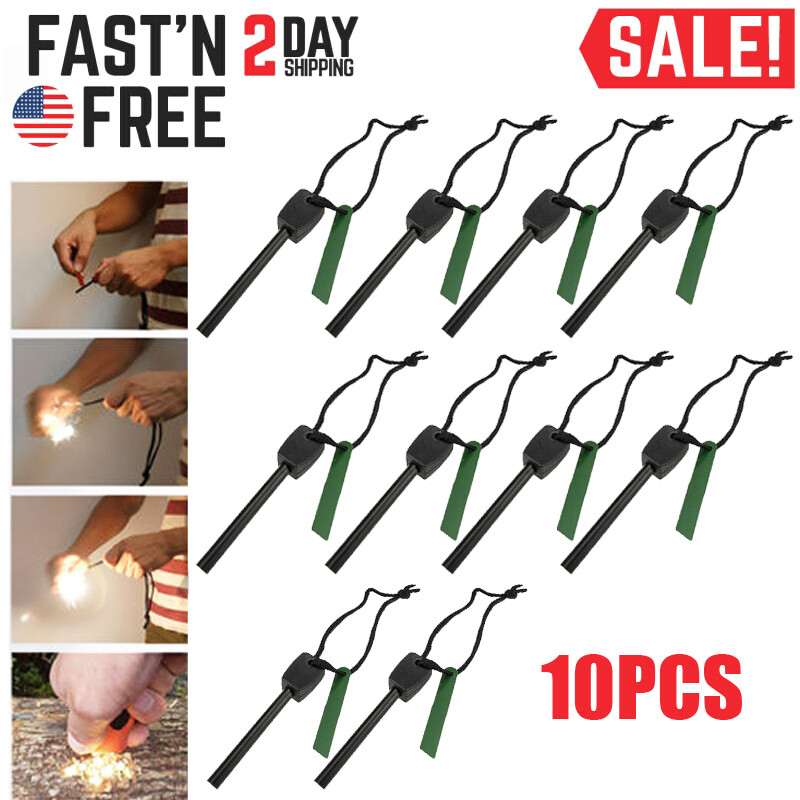 Outdoor Survival Fire Starter Camping Flint Fire Stick Striker Flint Ferro Rod