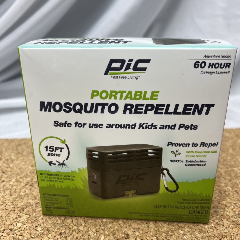 PIC Portable Mosquito Repeller Outdoor 15ft Zone Camping Patio New