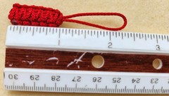 4 Pieces of Red Micro 90 Paracord Zipper Pull Cobra knot HANDMADE IN THE USA