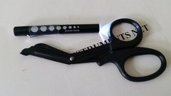 Tactical Black – Set of 2 pcs Black EMT First Responder 7.5″ Shears + Black Pen