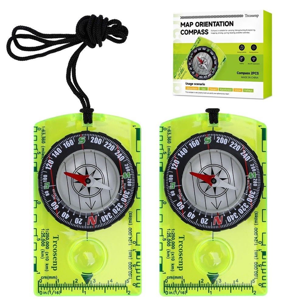 Multifunctional Waterproof Orienteering Compass Mini Portable Survival Compas…