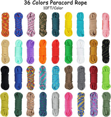 36 Colors 10Ft Paracord 550 Combo Kit, Paracord Bracelets Making Kit