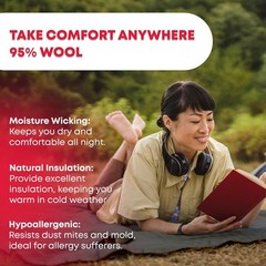 Military Wool Blanket 95% Wool Washable Perfect Outdoors Picnics Travel Car &
