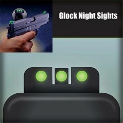GLOW In The Dark NIGHT Sights For Glock Luminous Front And Rear Sight
