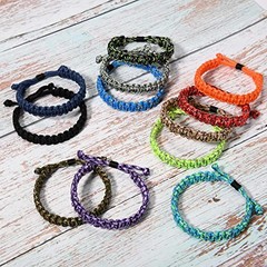 12 Pcs Paracord Bracelets for Men Boys Kids Survival Bracelet Teen Adjustable