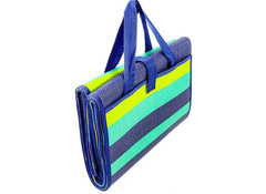 Camco Handy Outdoor Camping Mat 60×78 Blue Green Picnic Mat With Strap