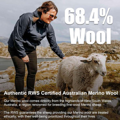Merino Wool Hiking Socks for Men Women Full Cushion Moisture Wicking All-Season