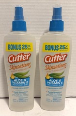(2 Pack) Cutter Skinsations Insect Repellent Aloe & Vitamin E Clean Fresh 7.5oz