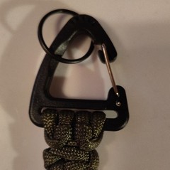 Green Black Paracord Double-sided Quick Release Key Chain