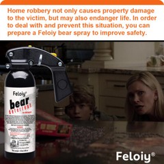 Feloiy Bear Spray w/ Holster, 16 oz Cans, 35 ft Range, NEW