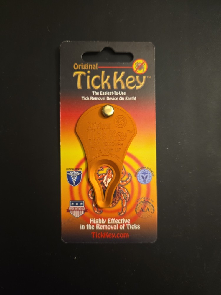 (1) Original TICK KEY 🔑 Tick Removal Device Kids Adults Pets USA Made Aluminum