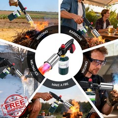 Propane Torch Black Red Charcoal Lighter