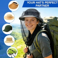 2 Pack Mosquito Head Net for Insects, Fly & Bug & Bee Protection | Ultra Large &