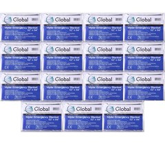 Emergency Rescue Thermal Space Mylar Blankets- Lot of 15