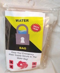 Watersafe Mini 5 Gallon Secures Emergency Water Supply Bag/Pump/Cap