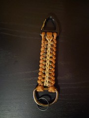 Brown Tan Paracord Keychain