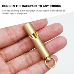 3Pcs Vintage Copper Whistles Referee Survival Keychain Pendant