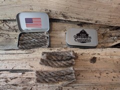 Waterproof Fire Starter Waxed Hemp Rope (5) w/ Metal Tin – Camping Survival