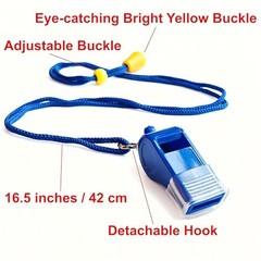 24 Packs Sports Whistles with Lanyard, for Coaches, Referees and Officials Blue