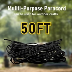 550 Paracord Nylon Rope 50Ft, 7-Strand 7 Strand – 5/32″(4 mm) – 50 Ft Black