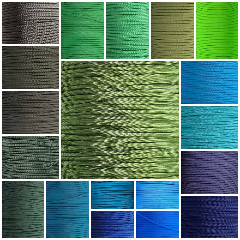 550 Paracord Type III 7 Strand Parachute Cord 50,100 ft – Nylon Solid Color USA