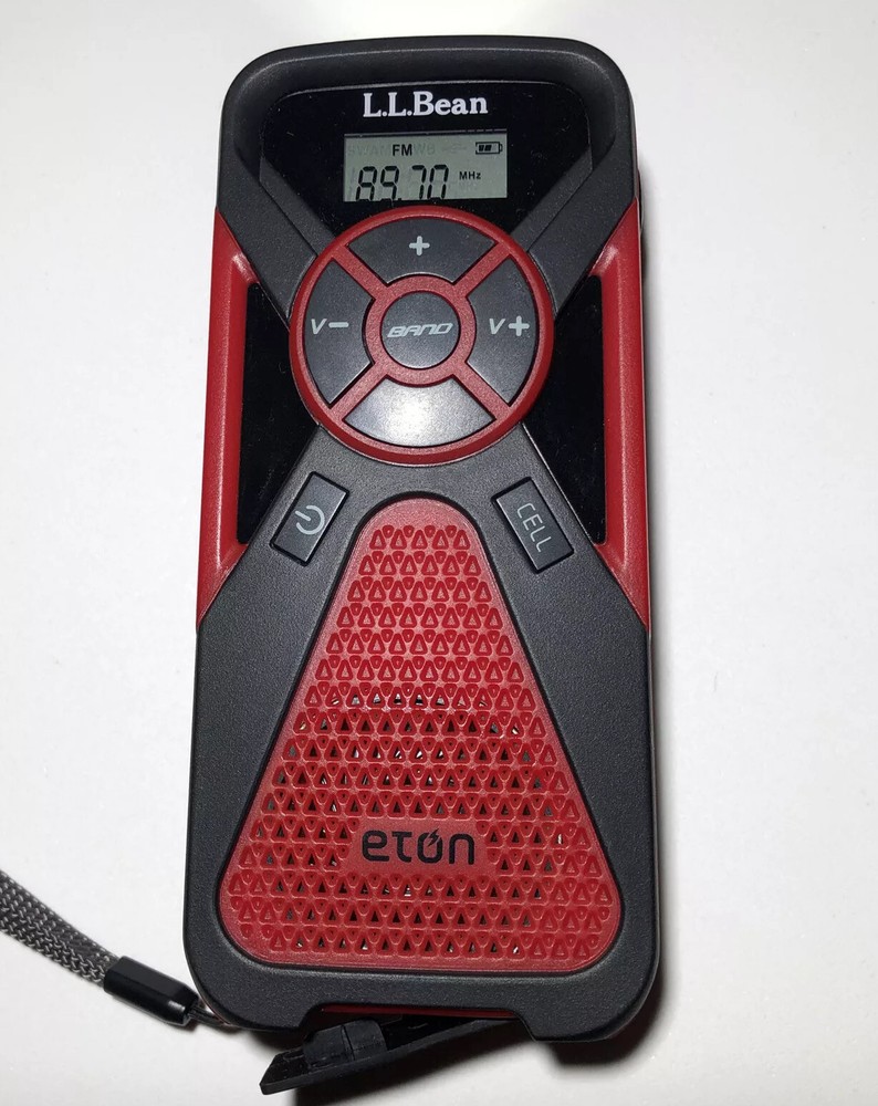 LL BEAN ETON Weather Alert Emergency Radio Red
