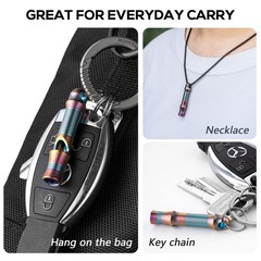 Titanium Emergency Whistle Loud Survival EDC Necklace 120db Camping Hiking