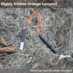 4 Pack Ferrocerium Rod Fire Starter Portable Waterproof Survival Tool