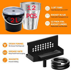 Rear Grease Drainage System for Blackstone Grease Catcher Upgrade | Griddle Acce