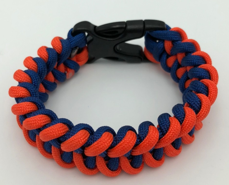 Chums Rainier Paracord Survival Bracelet Blue Orange Pre-Owned