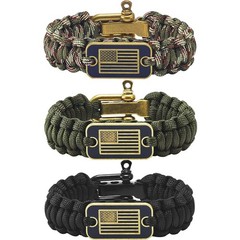 Onewly Paracord Bracelets with Bronze USA Flag – Gifts for Military Veterans …