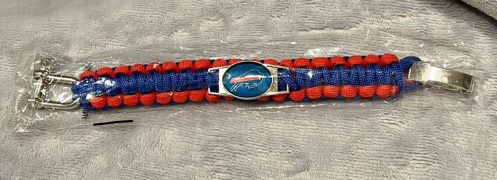 Buffalo Bills Paracord Survival Bracelet 9 Inch Alloy Closure