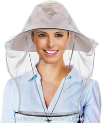 3 Pcs Mesh Mosquito Head Net, Fully Covered Face Netting for Hats Head Mesh Prot